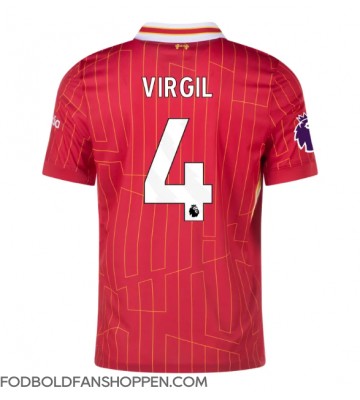 Liverpool Virgil van Dijk #4 Hjemmebanetrøje 2024-25 Kortærmet